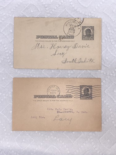 Two 1907 government postal - two,