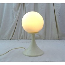 Vintage Mid Century Modern Tulip Based Frosted Globe Table Lamp, Retro 1960s...