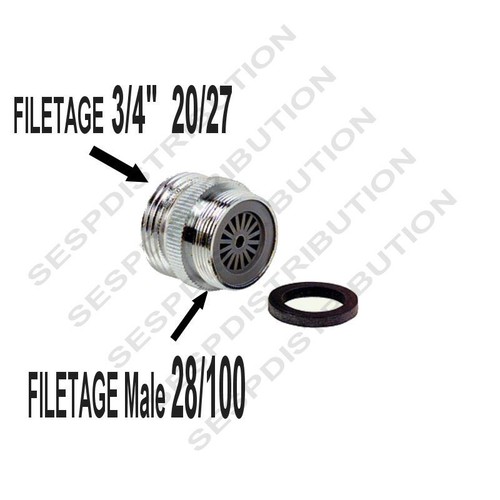 Raccord 100 27 - m, 3/4"