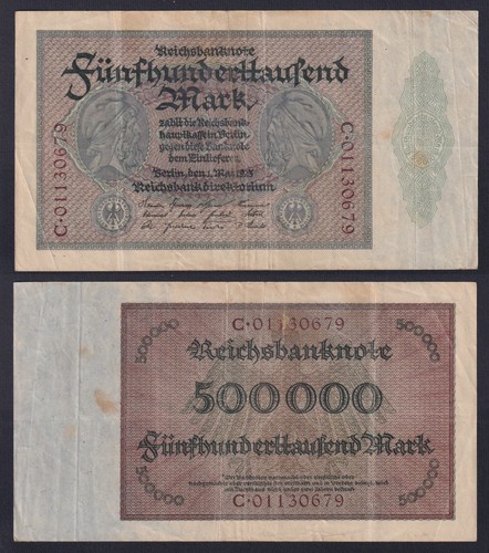 Billet allemagne 500000 mark - billet,