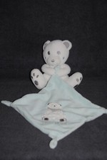 ?Doudou Ours Mouchoir NICOTOY SIMBA TOYS KIABI Blanc Bleu Sweet Dream Peluche