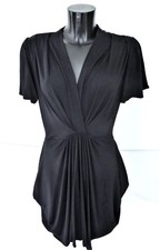 Robe COMPTOIR des COTONNIERS, noire, drapée, Taille 36, TBE