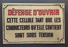 Ancienne Tôle Non Émaillée Train , Tramway 