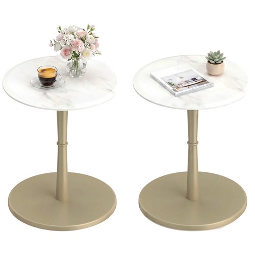 2pcs round marble side - 2pcs,