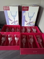 Cristal d'Arques  6 verres a eau 6 Vin Rouge modèle florence  Neuf 