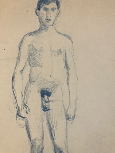 Dessin académique mine - nu, de