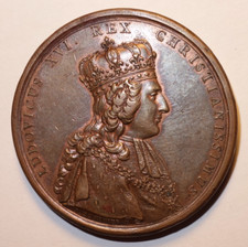 Médaille Louis XVI, 1775, sacre de Reims, Rare !!
