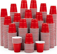 1080 PACK 2 Oz Plastic Shot Glasses, Mini Red Disposable Shot Cups for Parties,