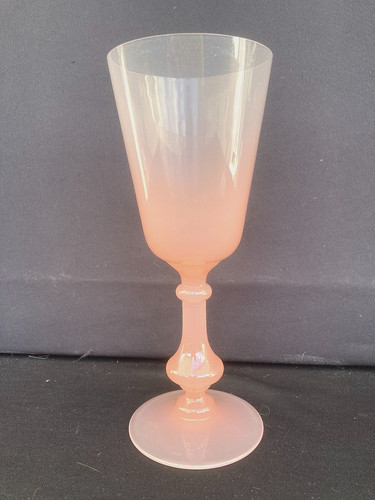 Vase opaline rose poudrée - opaline,