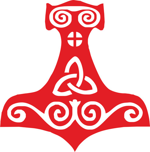 Autocollant marteau thor - marteau,