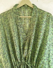 Pure kaftan soie 100 vert - en,