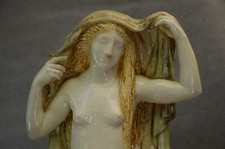 GEORG HANS MUELLER ( 1880-1952 ) RARE BAIGNEUSE EN CERAMIQUE VERS 1930 ART-DECO