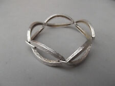 ancien bracelet Maillons Ovale manchette argent massif poinçon crabe