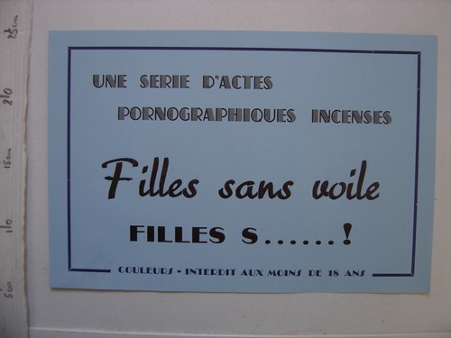 Affichette cinema porno - affichette,