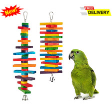 2PCS Bird Toys Natural Wooden