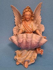 ANCIEN BENITIER ANGE AILE EN BISCUIT 19 ème SIECLE/ART RELIGIEUX  (Décoretout31)