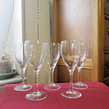 5 verres a eau en cristal