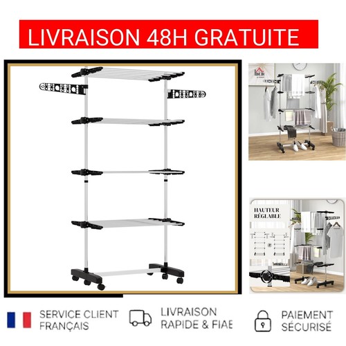 Homcom séchoir étendoir - Étendoir, à
