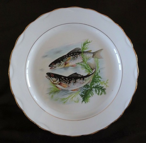 Ancienne assiette poisson - assiette, à