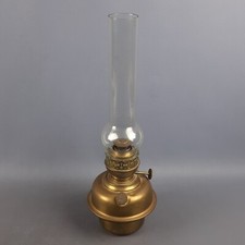 Antique Lampe À Pétrole Laiton Et Verre Matador Brenner Art Nouveau Ans ‘30