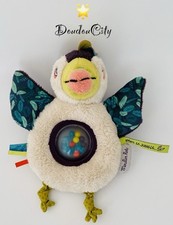 5365?Doudou peluche hochet oiseau toucan dans la jungle MOULIN ROTY