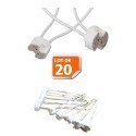 Lot de 20 Douilles Culot GU5.3 (MR16) pour Ampoule Halogène ou Led