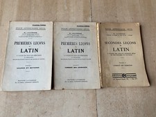 lot 3 livres Premières et secondes leçons de latin à l'usage de tous débutants 