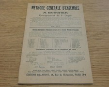 PARTITIONS Methode Generale D'ensemble A.Boscher SAXO TENOR tablatures LECONS