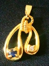 Pendentif en Plaqué Or Serti