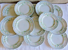 13 ASSIETTES PLATES FAIENCE KG LUNEVILLE MODELE POMMIER ART NOUVEAU 1900