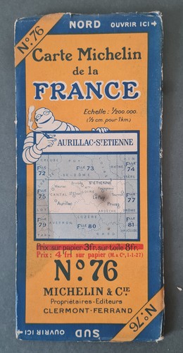 Carte routière ancienne