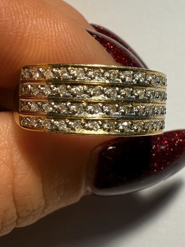 Bague carats pavé - or, 18