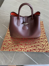 Sac à main Original "Longchamp" Bordeau- "Le Roseau" Neuf