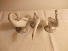 oies en groupe  en porcelaine blanche figurines Nao  Lladro COLLECTION