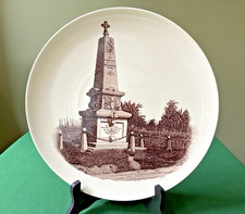 Plat décoratif UC Sarreguemines XIXème - Cuirassiers de Reichshoffen