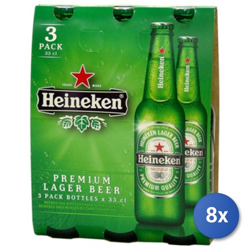 Bouteilles heineken birra - 8x,