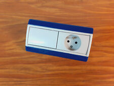 Arnould club appareillage double poste inter / prise  coloris gris clair / bleu