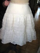 VINTAGE jupon à volant GUI des années 60 nylon blanc  taille 44 BE d'usage