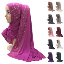 Women Hijab Turban Rhinestone