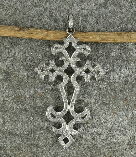 Pendentif croix diamant pavé - pendentif,