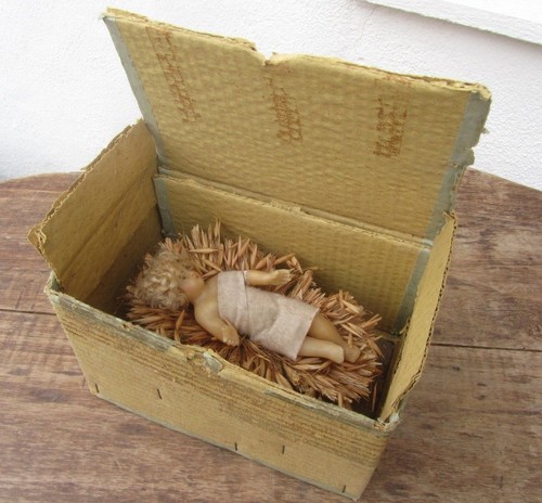 Ancien santon cire jesus - santon, en