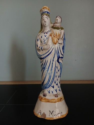Vierge enfant faïence - À,