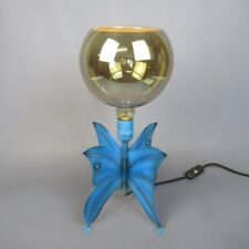 Lampe de Table Métal Verre Art Design Papillon Moderne Italien