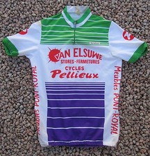 ANCIEN MAILLOT TOUR DE FRANCE VAN ELSUWE CYCLES PELLIEUX
