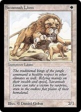 Magic MTG - Savannah Lions - Collectors' Edition (bords dorés) - PLAYED - EN