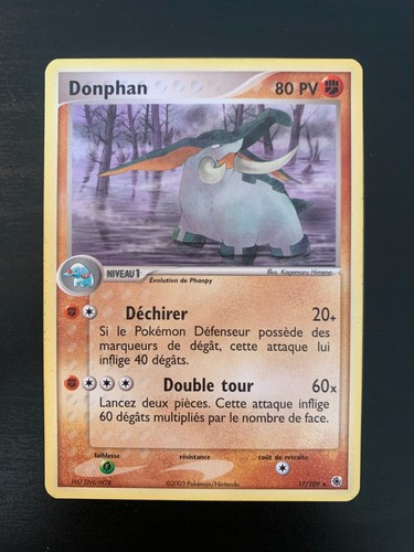 Carte pokémon rare - rare, donphan