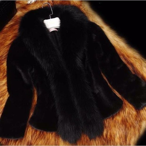 Femme fausse fourrure pull - fausse,