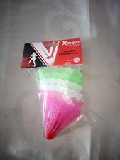 VOLANT BADMINTON XAEQUO X6 ROSE BLANC VERT 