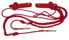 Paire d’épaulettes et fourragères rouge Garde Républicaine française