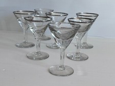 7 anciens verres à Porto   lourd épais bullé vin eau